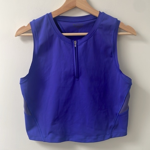 Athleta Blue Advantage Tank Sports crop top Vest blue purple size L - Picture 5 of 11